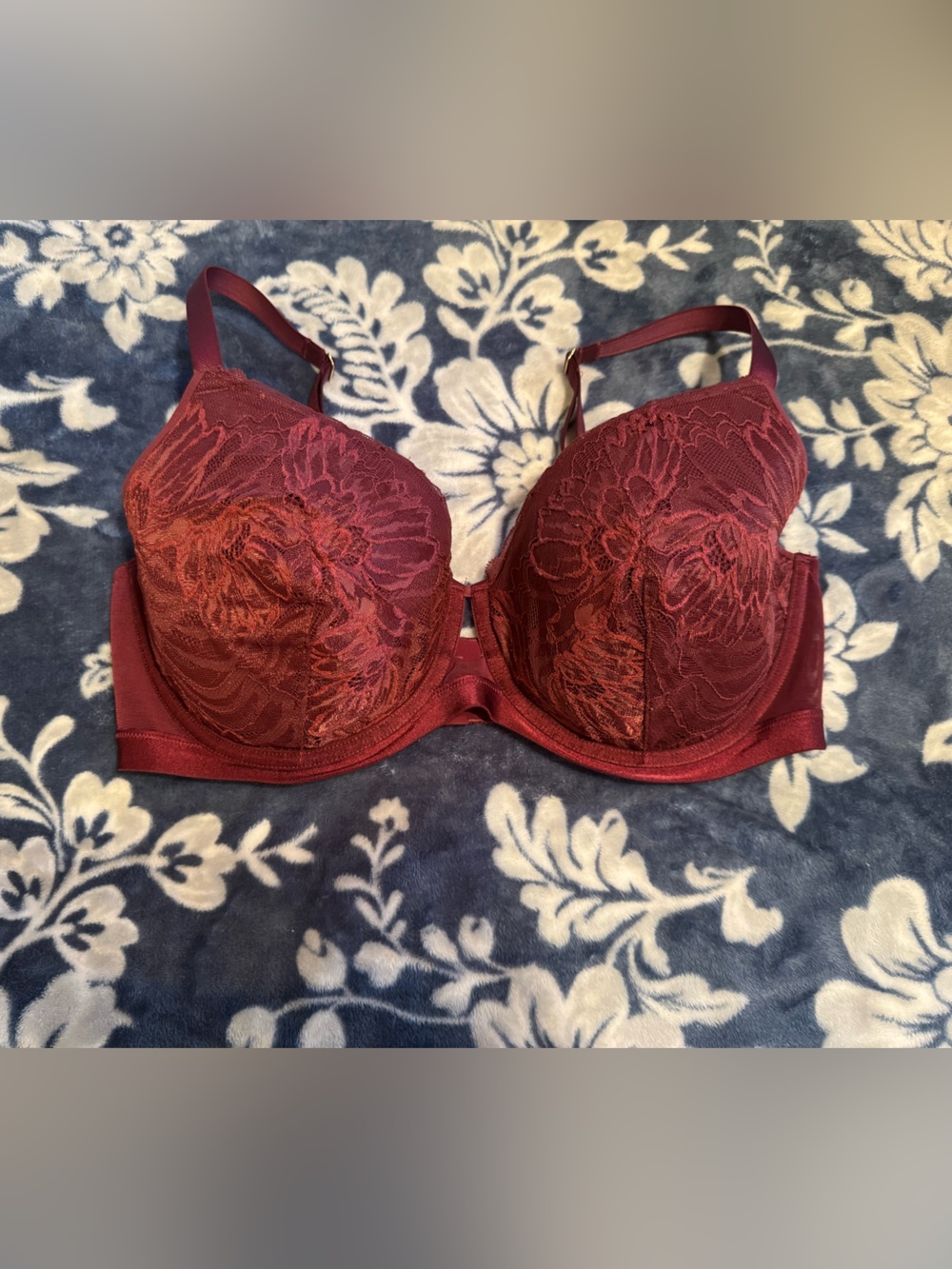 Soma Burgundy Lace Underwire Bra